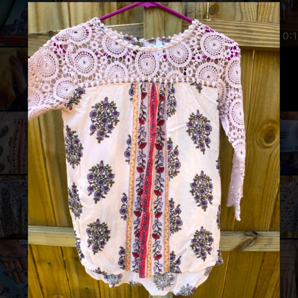 Loose Summer Floral and Patterned Top